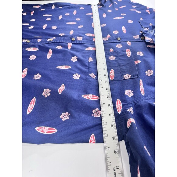 HB Harbor Bay-Mens Hawaiian Shirt-2XL Big/Wide Blue W/ Surfboard All Over Print - Picture 8 of 15